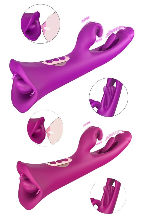 Vibrador de Ponto G e clitóris com Boca Dedilhar Slap Tease Park - S-Hande - Image 2