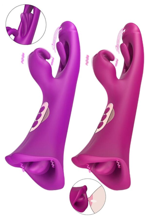 Vibrador de Ponto G e clitóris com Boca Dedilhar Slap Tease Park - S-Hande