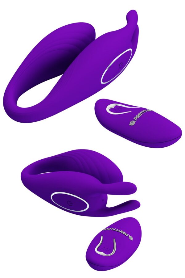 Pretty love bill - Vibrador para casal recarregável com 12 modos de vibrações e controle remoto sem fio - Image 3