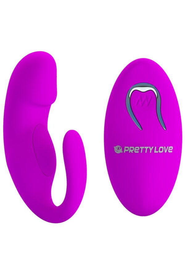 Vibrador para casal recarregável em silicone com 12 modos de vibração e controle remoto sem fio - Pretty love tiffany - Image 3