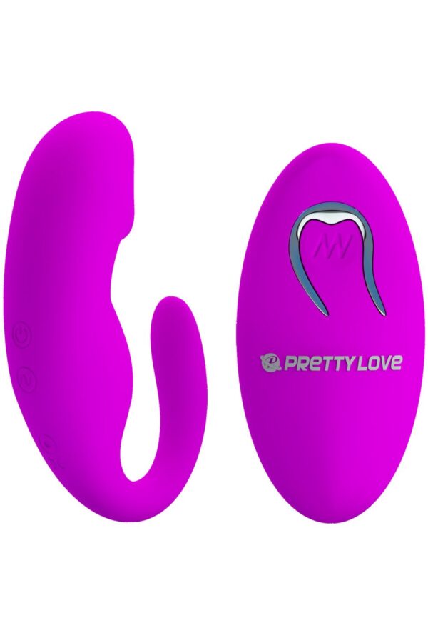 Vibrador para casal recarregável em silicone com 12 modos de vibração e controle remoto sem fio - Pretty love tiffany - Image 2