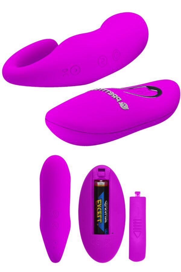 Vibrador para casal recarregável em silicone com 12 modos de vibração e controle remoto sem fio - Pretty love tiffany - Image 4