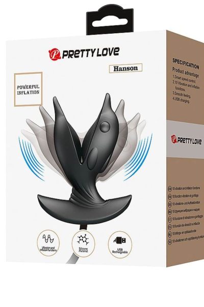 Plug Anal Inflável com Vibrador Hanson - Pretty Love 6 15305315166 plug anal inflavel com vibrador hanson pretty love 03