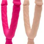 Pênis Duplo Com Vibro Flexible Alwup 26x3,5cm