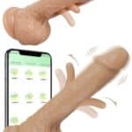 Pênis Realístico recarregável com Dedilhar Slap via APP À Longa Distância - Alwup 20x3,8cm