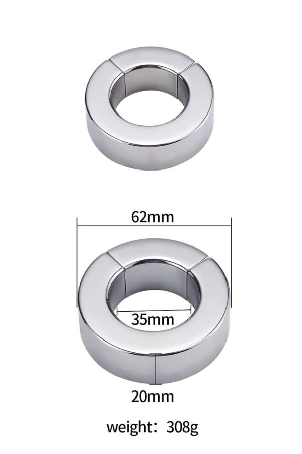 Anel Peniano de Aço Inoxidável com fecho de ímã - 3,5 x 2,0 cm - Image 2