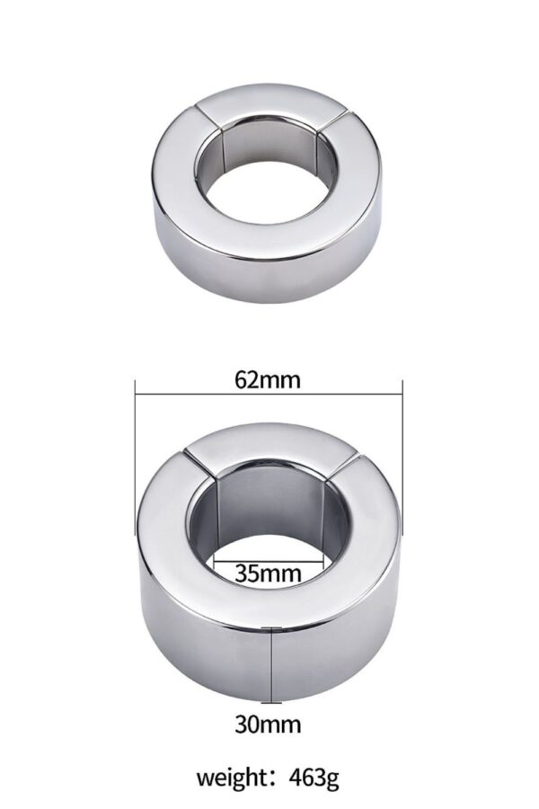 Anel Peniano de Aço Inoxidável com fecho de ímã - 3,5 x 3,0 cm - Image 2