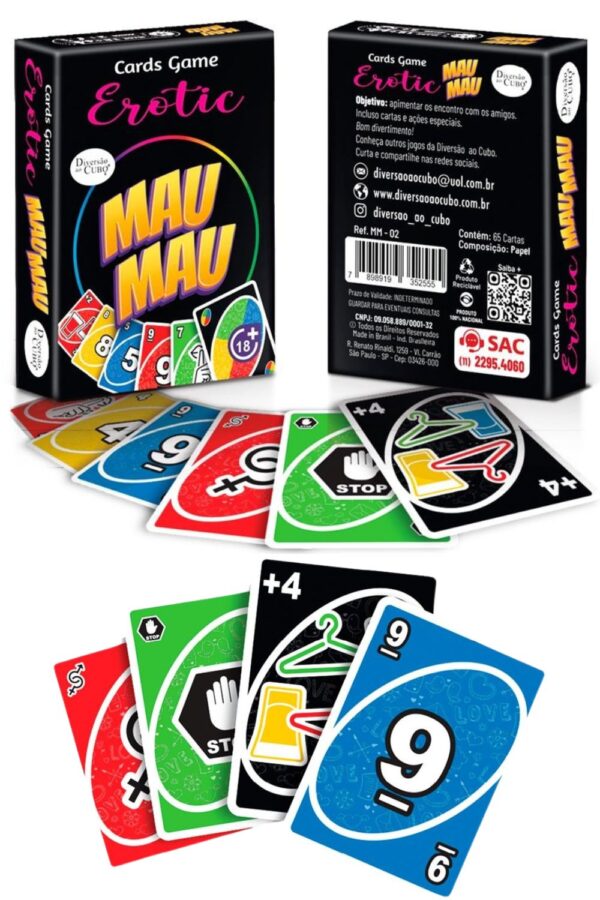 Mau Mau Jogo de Cartas Erótico Diversão ao Cubo