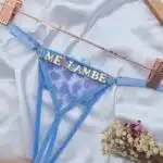 Calcinha personalizavel fio secretária Azul místico
