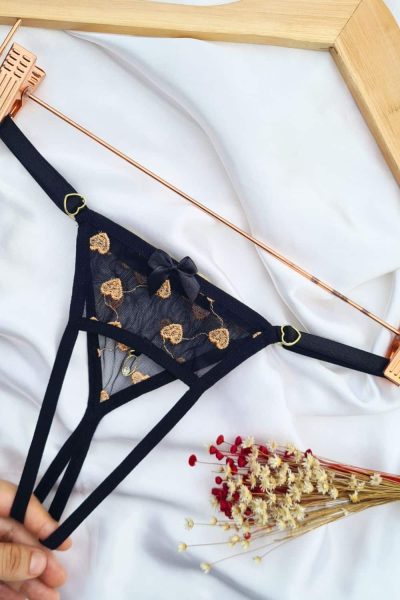 Calcinha personalizavel fio secretária Preto com dourado 3 15312801630 fps19 02 2