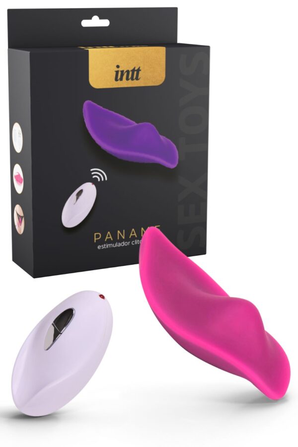 Vibrador de Calcinha Paname na cor rosa com 12 Vibrações em Silicone Intt