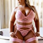 Conjunto toda sua de cropped rendado sem bojo plus size Pantera