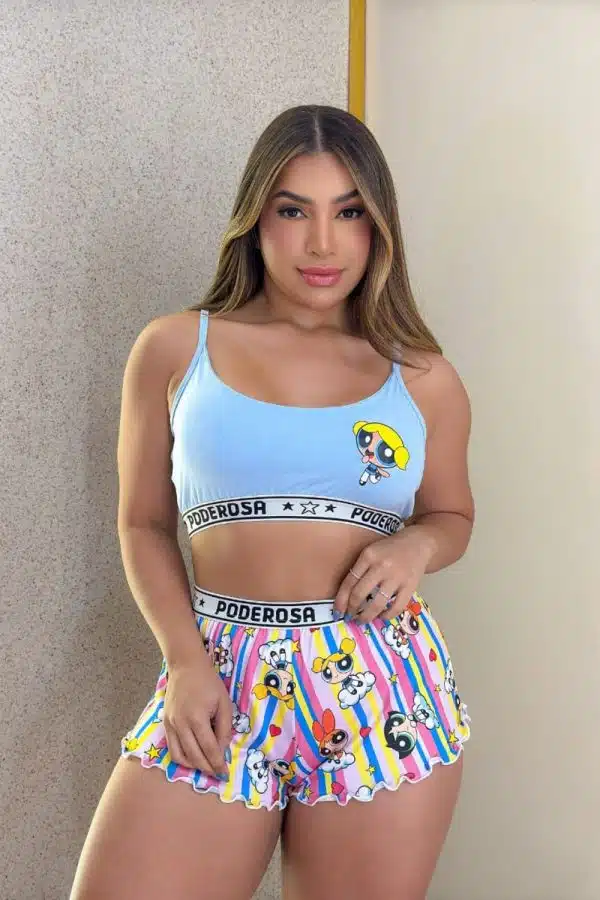 Baby dool Poderosa lindinha azul