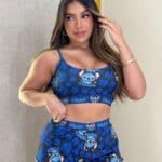 Baby dool Ondinha Aloha azul royal