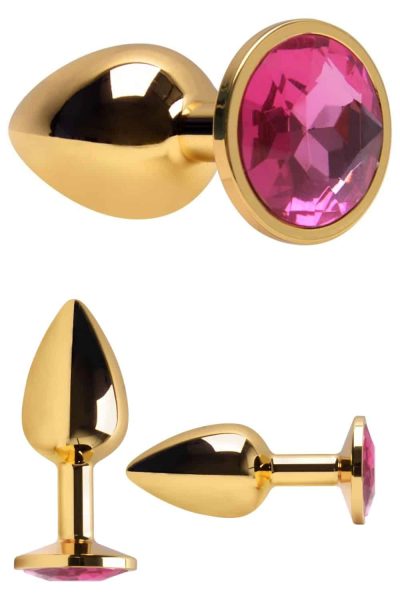 Plug Anal Pequeno Cônico Dourado 7 X 2,8cm 9 15320203038 plug anal pequenoequeno conico dourado 7 x 2 8cm 03