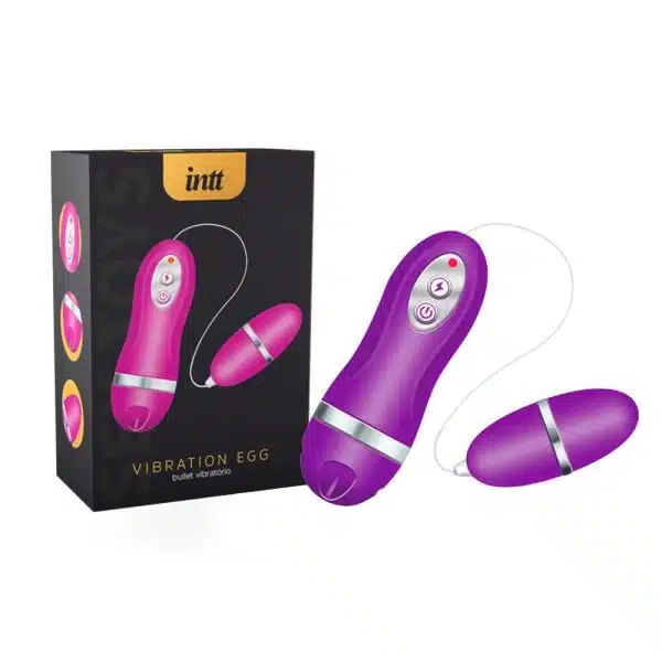 Vibration egg - Vibrador bullet com controle remoto de fio e 30 modos de vibração - 6 x 2,5 cm | cor: roxo