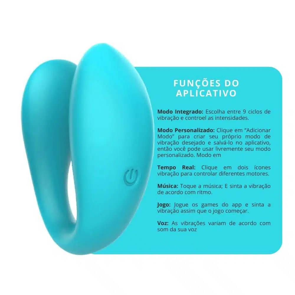 Vibrador de Casal Sincronia Azul  Intt Cosméticos  Imagem 7