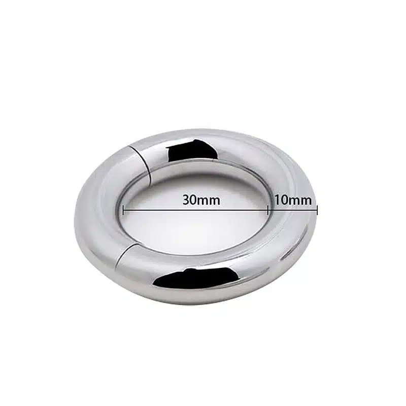 Anel Peniano de Aço Inoxidável com fecho de ímã - 3,0 cm - Imagem 3