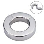 Anel Peniano de Aço Inoxidável com fecho de ímã - 3,5 x 1,4 cm