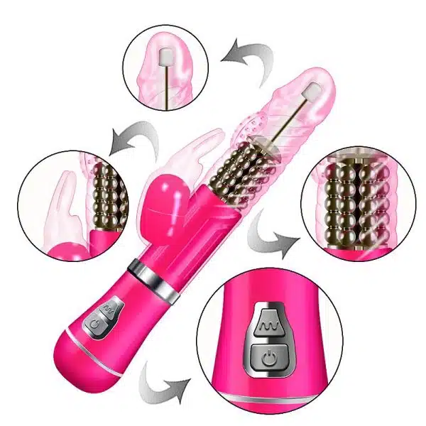 Vibrador Rotativo de Coelho 9 Modos de vibração e 6 Velocidades de Rotação - À Pilha - Imagem 7