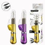 Vibrador Rotativo Coelho Cromado Recarregável – 9 Vibrações e 6 Velocidades