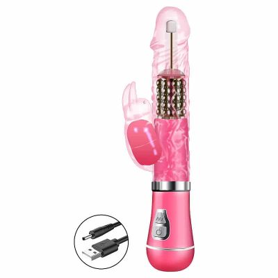 Vibrador Rotativo com Textura Recarregável 9 Modos de vibração e 6 Velocidades de Rotação 11 27401 4