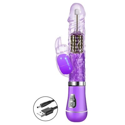 Vibrador Rotativo com Textura Recarregável 9 Modos de vibração e 6 Velocidades de Rotação 12 27406 4