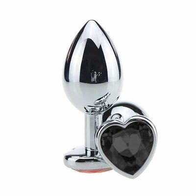Plug anal pequeno cônico com cristal formato coração 13 27429 4