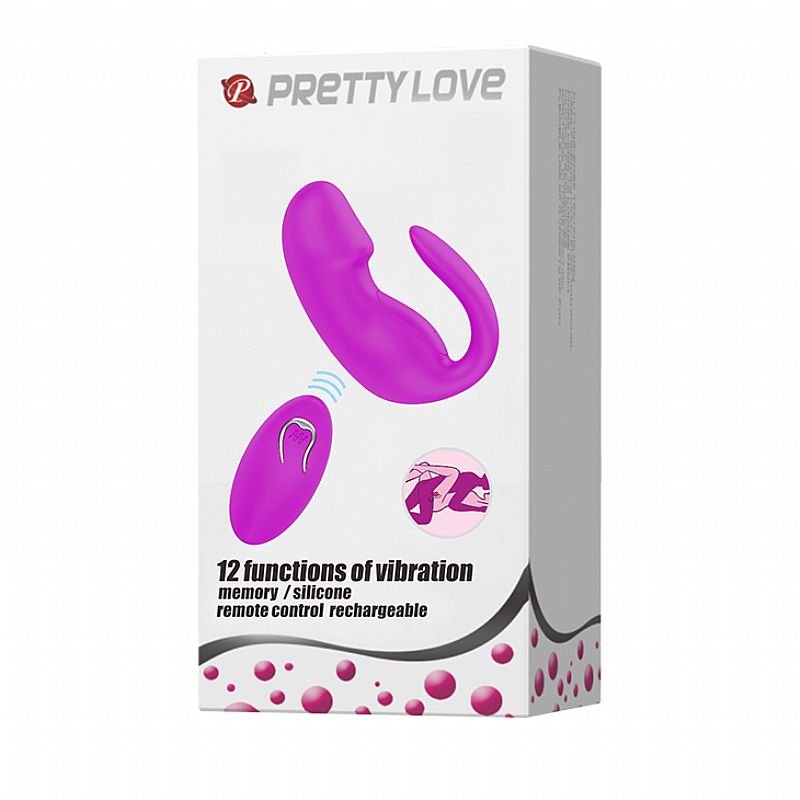 Vibrador para casal recarregável em silicone com 12 modos de vibração e controle remoto sem fio - Pretty love tiffany 5 Vibrador para casal recarregável em silicone com 12 modos de vibração e controle remoto sem fio - Pretty love tiffany - Imagem 5