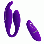 Pretty love bill - Vibrador para casal recarregável com 12 modos de vibrações e controle remoto sem fio