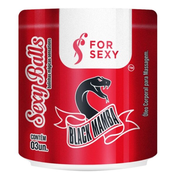 Black Mamba bolinha Sexy Balls Funcional 03 Unidades For Sexy