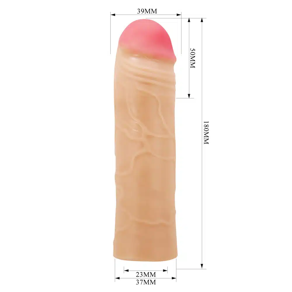 Capa Peniana flexível Chane emborracha ultra macia 18,0x3,9cm  Pretty Love  Imagem 7