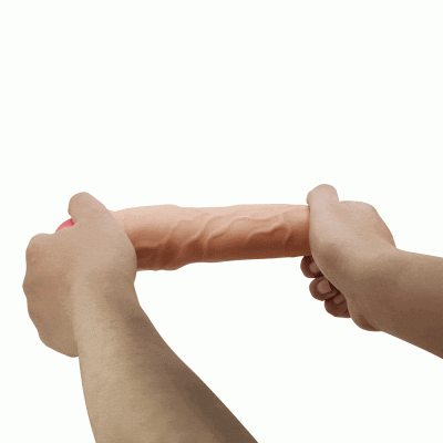 Capa Peniana com Anel para Escroto Gerd ultra macia e flexível - 19,5x4,0 - Pretty Love 15 CA084 BEGE GIF 01