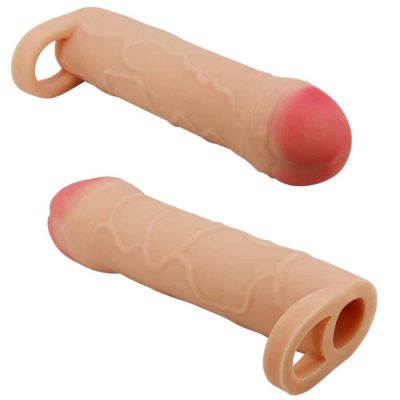 Capa Peniana ultra textura realistica macia e flexivel com Anel para Escroto Bunion 165×38cm 03