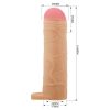 Capa Peniana ultra textura realistica macia e flexivel com Anel para Escroto Bunion 165×38cm 05