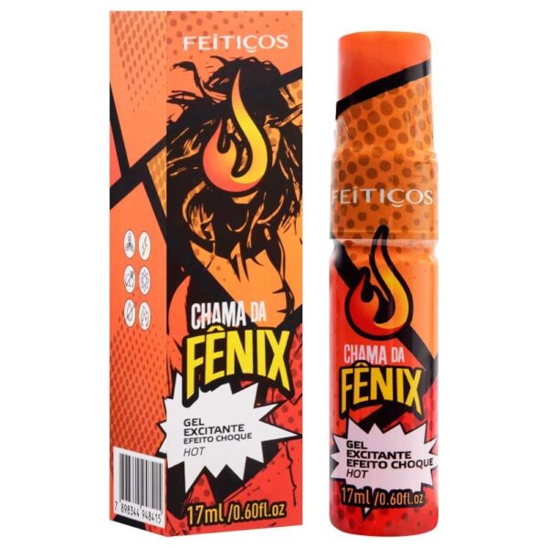 Chama Da Fênix Excitante Hot Gel com efeito choque e aquece - Feitiços aromáticos 17 ml