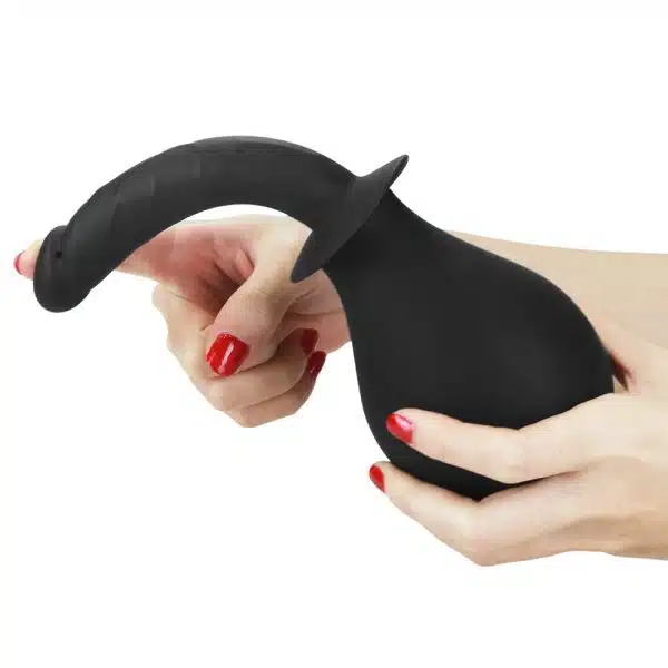 Ducha anal com bico em formato de pênis em silicone capacidade para 240 ml de água - Lovetoy - Imagem 3