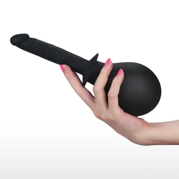 Ducha anal com bico em formato de pênis em silicone capacidade para 240 ml de água - Lovetoy - Imagem 4