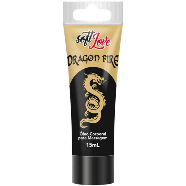 Dragon fire Gel excitante com efeito que esquenta e deixa a sensibilidade mais aguçada Soft love 15 ml