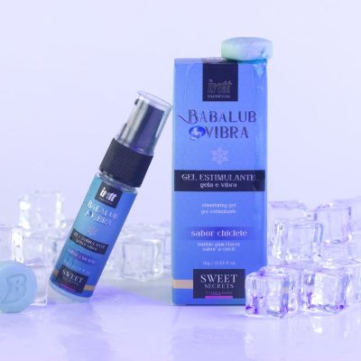 Gel excitante unissex beijável com sabor de chiclete, efeito de vibração e esfria - intt Babalub Vibra 15g