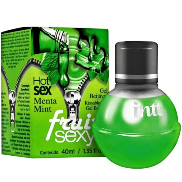 Intt fruit sexy - Gel beijável corporal que esquenta - 40 ml | sabor: menta