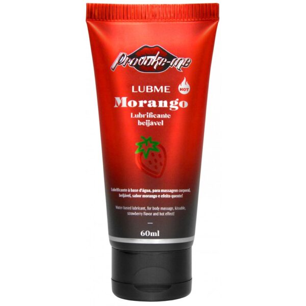 Lubme lubrificante morango hot beijável 60ml Provoke-me