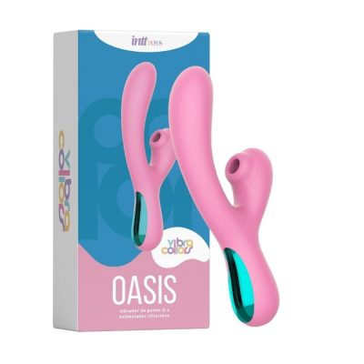 Oasis Vibrador Rabbit em Silicone com 10 Modos de Vibracao 10 Ondas de Pressao e Recarregavel Intt Toys 1