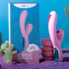 Oasis Vibrador Rabbit em Silicone com 10 Modos de Vibração, 10 Ondas de Pressão e Recarregável - Intt Toys