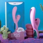 Oasis Vibrador Rabbit em Silicone com 10 Modos de Vibração, 10 Ondas de Pressão e Recarregável - Intt Toys