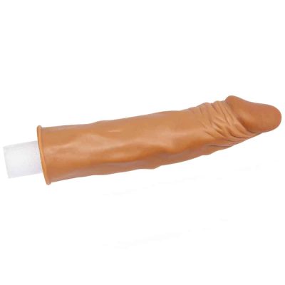 Pleasure x tender series – Capa peniana morena extensora com glande definida preenchida e veias suaves 4