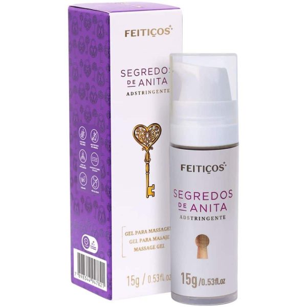 Segredos de Anita Gel adstringente feminino com extrato de hamamélis e barbatimão - 15G
