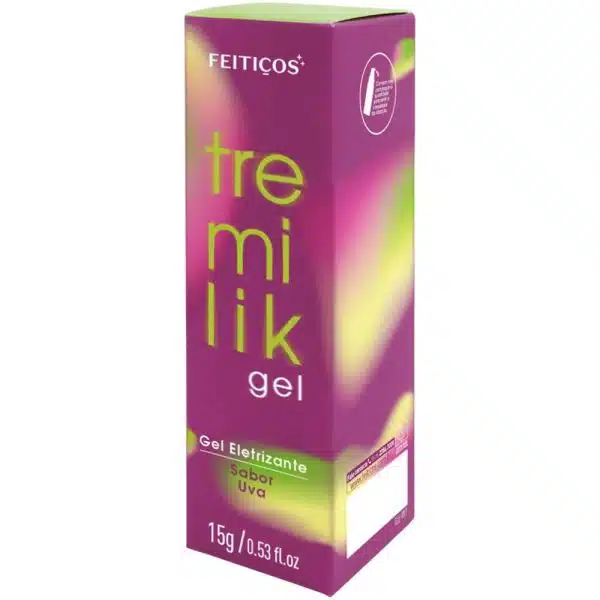 Tremilik Gel Vibrador Líquido Beijável com sabor uva 15g Feitiços - Imagem 3