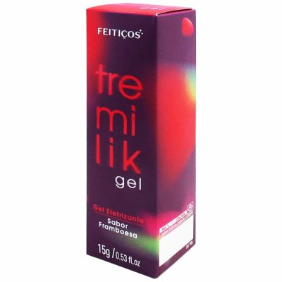 Tremilik Gel Vibrador liquido Eletrizante Beijavel Sabor Framboesa 15G Feiticos 03