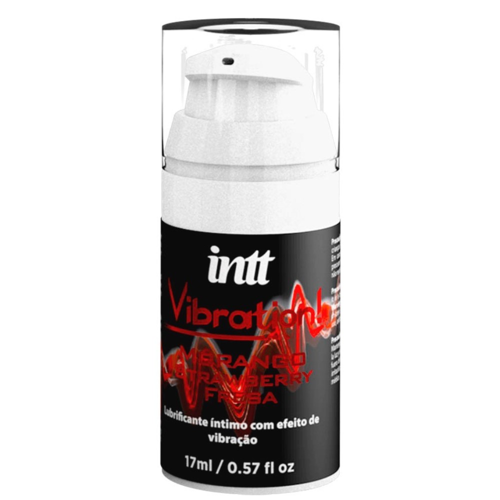 Vibrador Líquido Beijável Vibration Morango 17ml Intt - Imagem 2